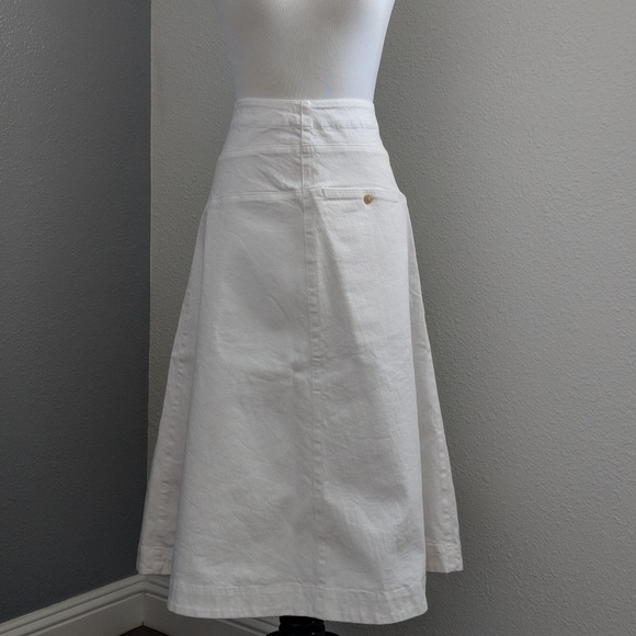 white denim maxi dress